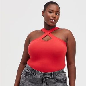 3X Torrid Red Strappy Fox Tank